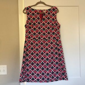 Gap pink and navy a-line sleeveless dress